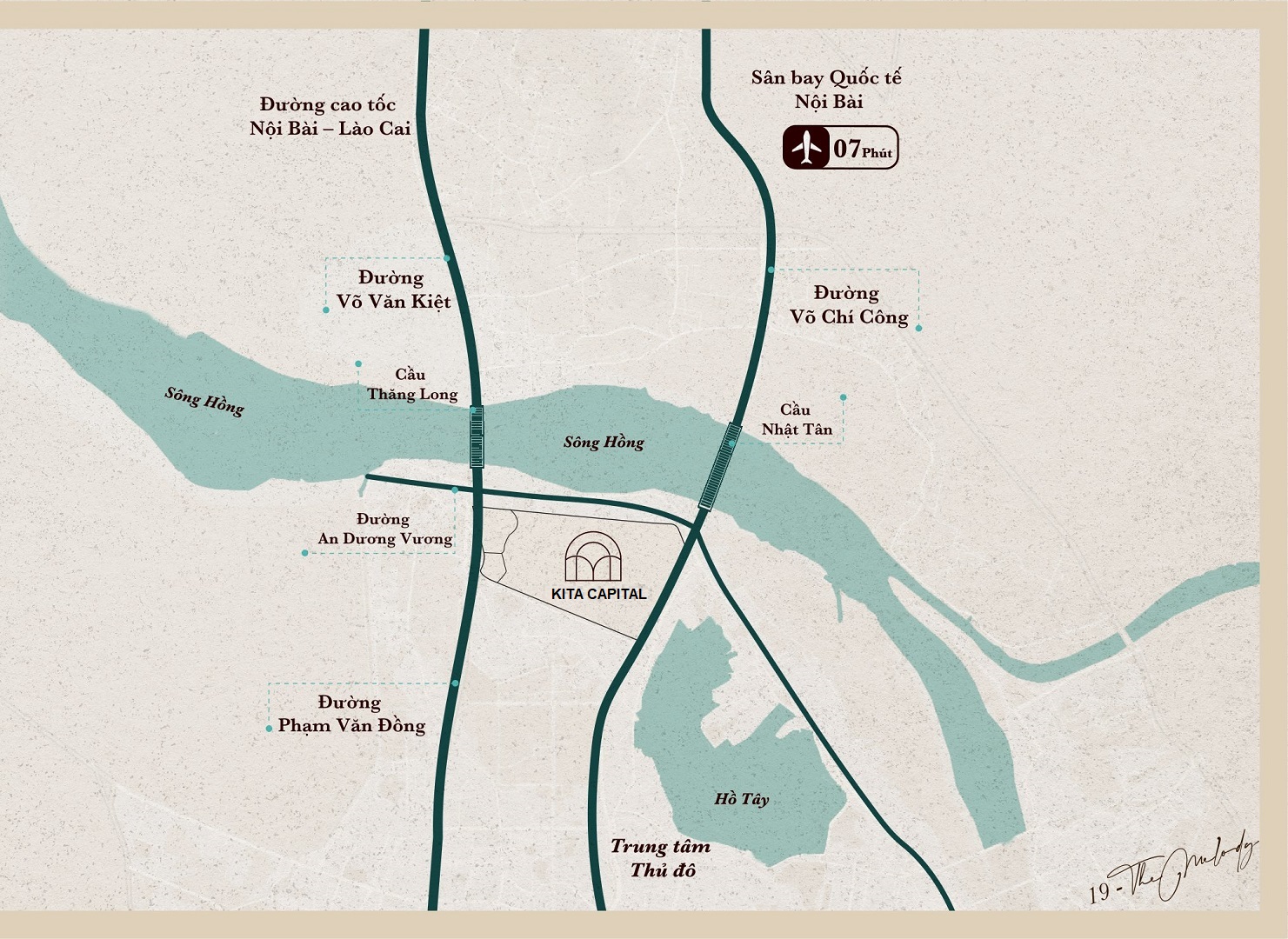 vị trí dự án kita capital ciputra